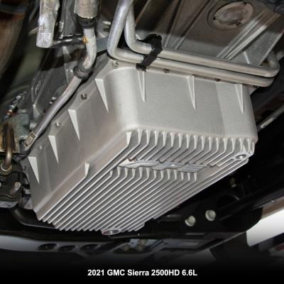 2020-2023 GM 6.6L Duramax w/ 10L1000 Transmission - Heavy-Duty Cast Deep Transmission Pan Brushed
