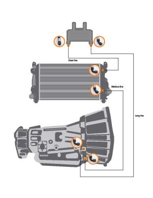 2017-2019 GM Duramax Heavy Duty Replacement Transmission Cooler Lines 2017-2019 GM 2500/3500 Fleece Performance